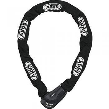 ABUS Candado con Cadena GRANIT™ CityChain 1060/110, bloqueo de cadena, color negro, longitud de 110 cm