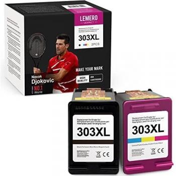 LEMERO UEXPECT Remanufacturado 303xl compatibles HP 303 303XL Cartuchos de tinta para HP Envy Photo 6220 6230 6232 7120 7130 7132 7820 7830 7832 Aio