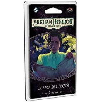 Arkham Horror LCG: La paga del pecado - Juego de cartas, expansión para el juego Arkham Horror LCG, incluye nuevos escenarios, cartas de jugador y enemigos, diseñado para 1-2 jugadores (hasta 4 con múltiples copias