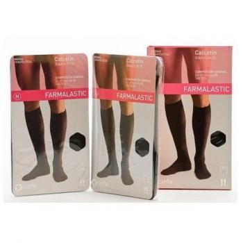 Calcetines Farmalastic Compresión Normal Antibacterianos Negros Talla Pequeña (Tobillo 20-21cm, Pantorrilla 31-33 cm) - Cinfa