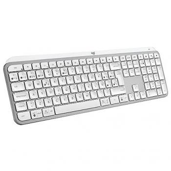Teclado Inalámbrico Logitech MX Keys S, Perfil Bajo, Escritura Fluida Silenciosa, Teclas Programables, Iluminación, Bluetooth, Carga USBC, Compatible con Windows, Linux, Chrome y Mac,