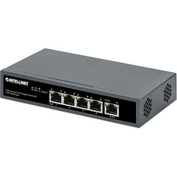 Intellinet 5-Port Gigabit PoE+ Switch with PoE Passthrough