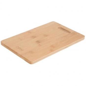 Tabla de cortar de cocina de madera de bambú con asa 30 x 20 cm