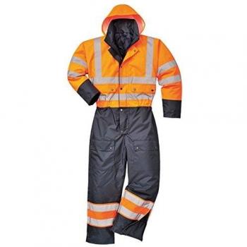 300D Class 3 Hi Vis Contrast Overall Orange/Navy