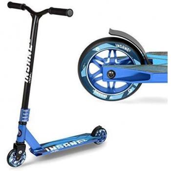 Scooter Acrobático Fun Pro Insane² - 2 Ruedas, Carga Máxima 100 kg, Evolutivo para Niños y Adolescentes, Color Azul y Negro