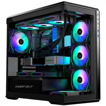 Caja Gaming Micro ATX Keep Out XC-905 Pro+ ARGB Cristal Templado Type-C Fuente Incluida