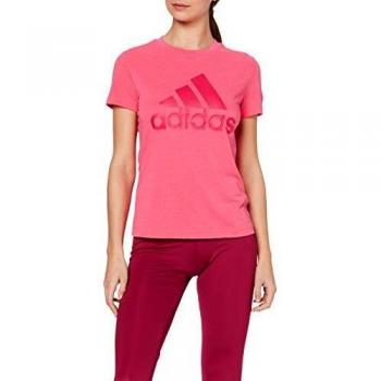 adidas W Mh Bos tee Camiseta, Mujer, Rosa