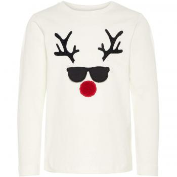 NAME IT Nmmrasto LS Top Box, Camisa Manga Larga para Niños, Blanco Snow White, 92