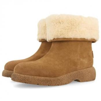 Gioseppo - Botas de mujer multiposición de piel serraje con pelo Wilton Taupe Marrón 73626-PTaupe (39)
