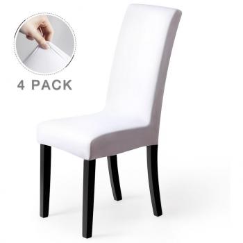 Fundas para sillas Pack de 4 Fundas sillas Comedor Fundas elásticas, Cubiertas para sillas,bielástico Extraíble Funda, Muy fácil de Limpiar, Duradera