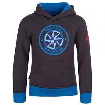 Trollkids Niños Sudadera con Capucha Oslo, Color Antracita Talla 2 años