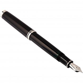 Pelikan Souverän M805 Black/Silver Fountain Pen with Fine Nib in Gift Case
