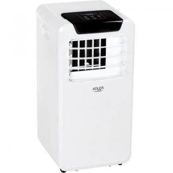 Adler AD 7916 Aire Acondicionado Portátil 9000 BTU/h, Capacidad de Deshumidificación 24 L/día, Nivel Sonoro 65 dB, Color Negro/Blanco, Control