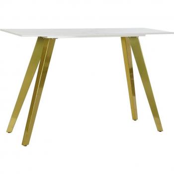 Consola cerámica metal dorado 120 x 40 x 76