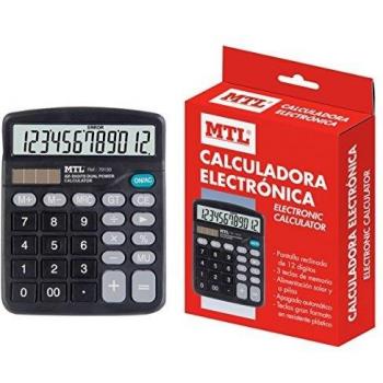 MTL 79130 - Calculadora mediana, color negro