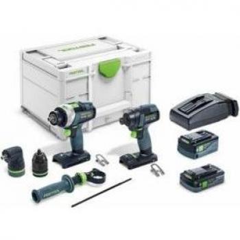 Set de taladro atornillador y atornillador de impacto Festool TID 18 5,0/4,0-Set TPC 18/4