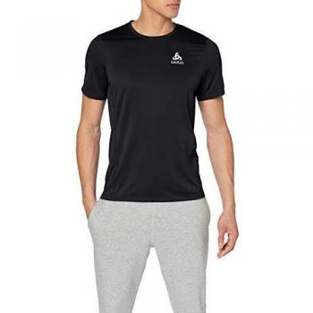 Odlo Camiseta Hombre S/S Element Light T-Shirt, Hombre, Camiseta, 313142-15000-L, Negro, L