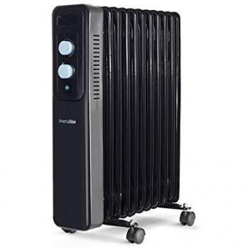 UNIVERSALBLUE - Radiador de Aceite - Potencia 800W 1200W 2000W - Calefactor portátil - Termostato Ajustable - 11 Elementos calefactores