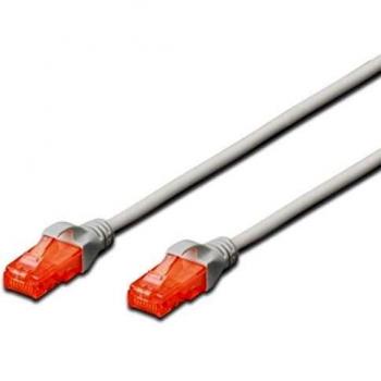 Ewent EW-6U-005 - Cable de red de Cat 6 U/UTP, AWG 24/7, 2 conectores RJ45, 0,5 m, gris