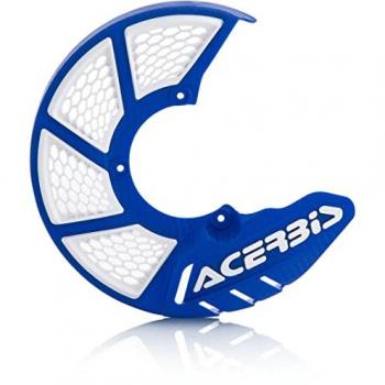 Acerbis Protección Disco de Freno Delantero X-Brake 2.0 Pequeño Blanco-Azul, Cubierta del disco delantero 245mm, Vented Small, color Azul/Blanco
