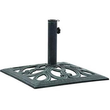 vidaXL Green Cast Iron Umbrella Base 12 kg 49 cm
