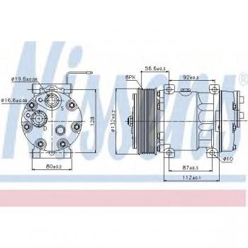Compresor de aire acondicionado NISSENS 89065