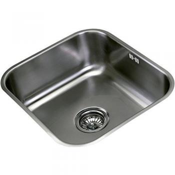 cata | Fregadero modelo CB 45-40 | Fregadero cocina un seno | Cubeta cuadrada | Ideal para mueble de 60cm | Profundidad de 18 cm | Fregadero bajo encimera |