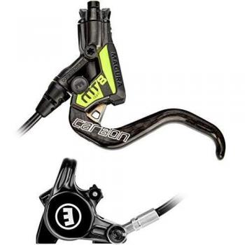Freno de disco Magura MT8 SL Carbon Hidráulico FlatMount con palanca de carbono HC de 1 dedo en color negro y amarillo