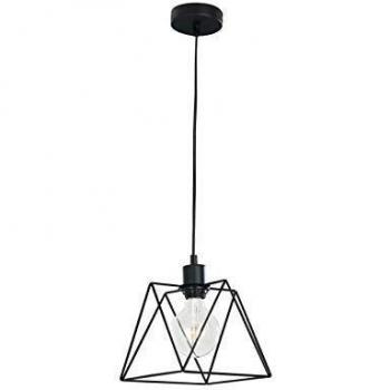 Lámpara de Techo Colgante Santana Estructura de Alambre Negra 20x20x23 cm