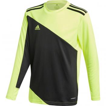 Camiseta de fútbol adidas Squadra 21 para niño, manga larga, diseño clásico, tejido transpirable, tecnología AEROREADY para mayor comodidad y secado rápido