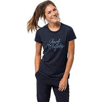 Jack Wolfskin Camiseta para Mujer, Mujer, Camiseta, 1806061.0, Azul Medianoche, Extra-Small