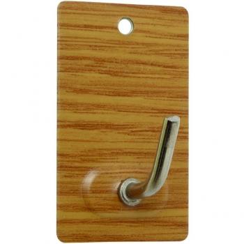 BRINOX Percha Mediana Adhesiva, Madera, 2.6x4.3x2.1 cm