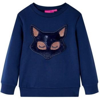 Sudadera Infantil con Diseño de Zorro Peludo Jersey para Niños Azul Marino 92