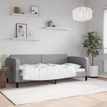 Sofá Cama Tela Gris Claro 90x200 cm