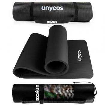 Esterilla de Yoga y Ejercicios Unycos 183 x 60 cm - NBR Antideslizante de 10 mm con Correa y Bolsa de Transporte