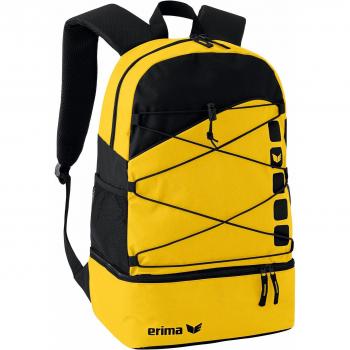 Erima GmbH 723343 Mochila Multifunción con Compartimento Inferior, Unisex, Amarillo/Negro, 1