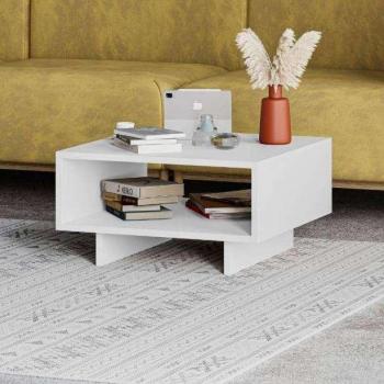 Mesa de Centro Miroytengo Capuchino Color Blanco 60x32x60CM Comedor Fija