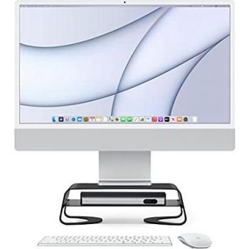 Twelve South Curve Riser - Ergonomic Monitor Stand with Storage Shelf (Black)