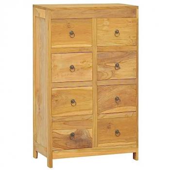 Cómoda de madera maciza de teca 55x30x90 cm Marrón