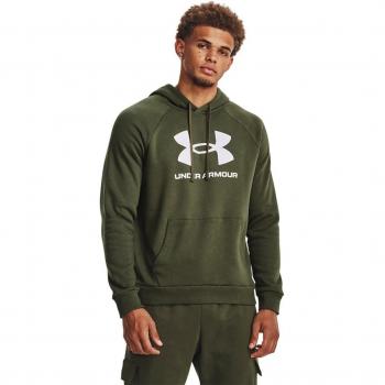 Under Armour Men's Rival Fleece Logo Hoodie - Green, XL, Casual, Sportswear