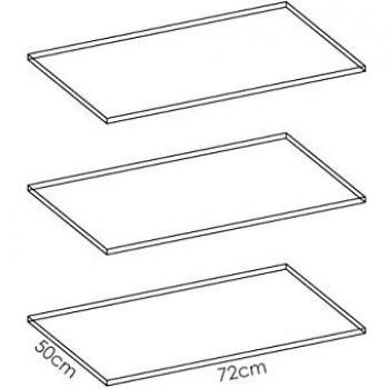 Pack de 3 estantes Blancos para Armario Slide de 150 cm