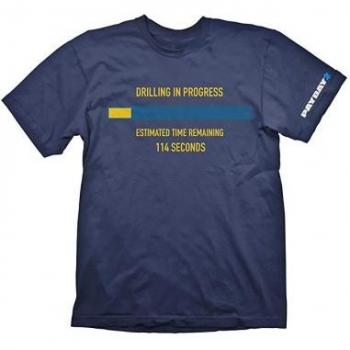 Camiseta Azul Payday 2 Drilling in Progress Talla XL