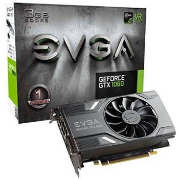 EVGA GeForce GTX 1060 3GB GAMING ACX 2.0 GDDR5 DX12 OSD Support PXOC, Single Fan Model 03G-P4-6160-KR Graphics Card