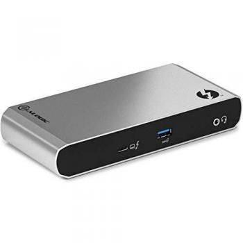 ALOGIC Thunderbolt 3 Dock, Dual DisplayPort 4K@60Hz, USB-C Gen 2 10G, USB-A Gen 2 10G, USB-A 5G, Gigabit Ethernet, Combo Headphone & Mic, 60W Laptop Charging for MacBook Air/Pro, Dell XPS and more