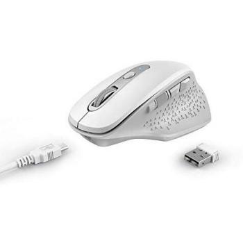 Trust Ozaa Ergonomic Rechargeable Wireless Mouse - 2400 DPI - White
