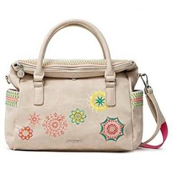 Desigual PU Hand Bag, Mano Mujer, marrón Claro, U