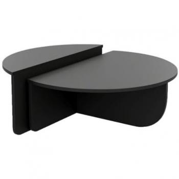 Juego de 2 mesas bajas multinivel - Negro - ALOEVA