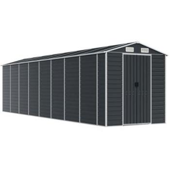 vidaXL Garden Shed Anthracite 191x725x198 cm Galvanised Steel