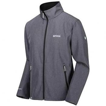 Regatta Cera IV Chaqueta Softshell, Tejido Elástico Y Resistente Al Viento con Cremallera Soft Shell, Hombre, Seal Grey mar, 4XL