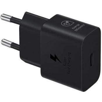 Cargador Rápido Samsung 25W Tipo C USB Negro